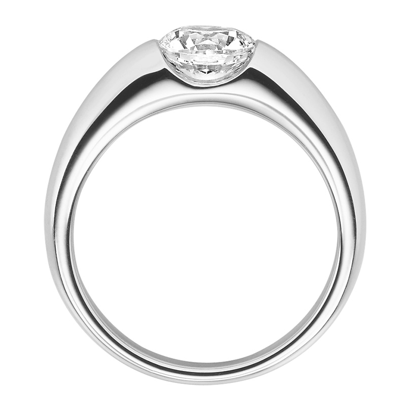 Rubin Verlobungsring 18005 Silber 925 Solitär Ring stehend