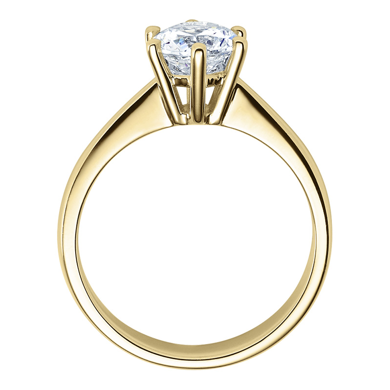 Rubin Verlobungsring 18001 Gelbgold Solitär Ring stehend
