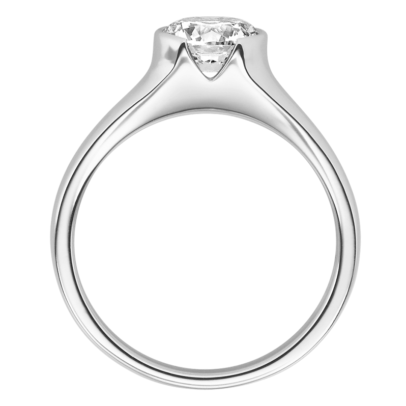 Rubin Verlobungsring 18022 Weißgold Solitär Ring stehend