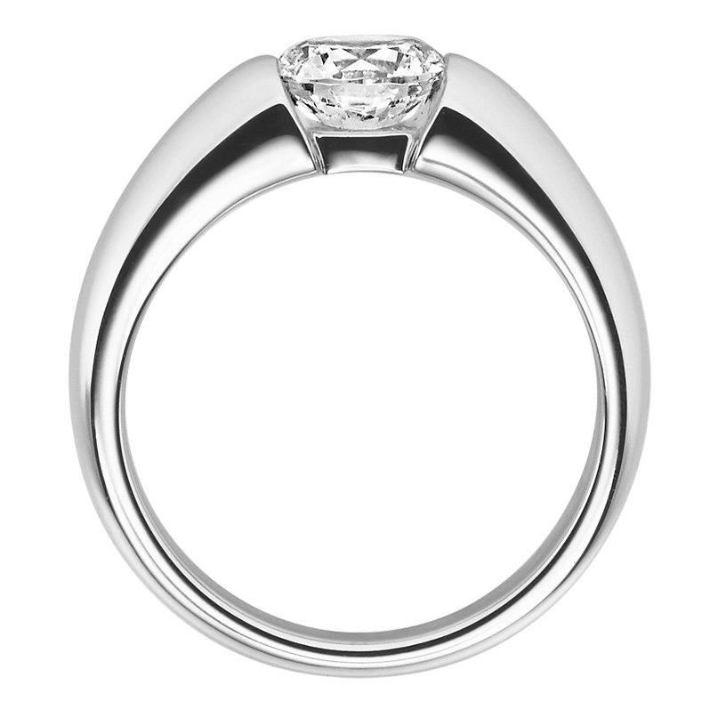 Rubin Verlobungsring 18006 Silber 925 Solitär Ring stehend