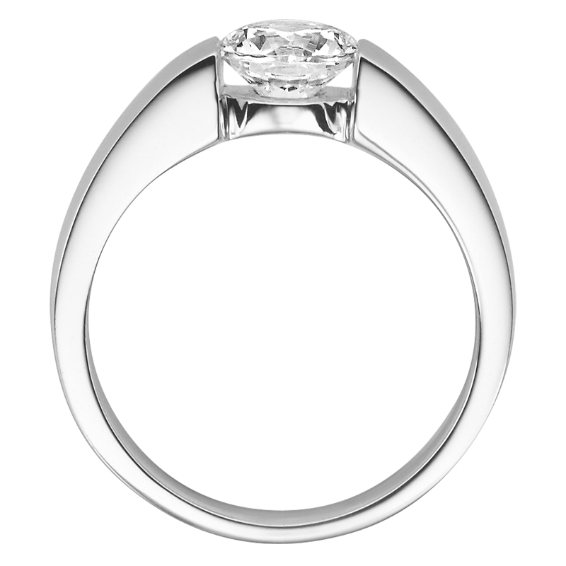 Rubin Verlobungsring 18012 Silber Solitär Ring stehend