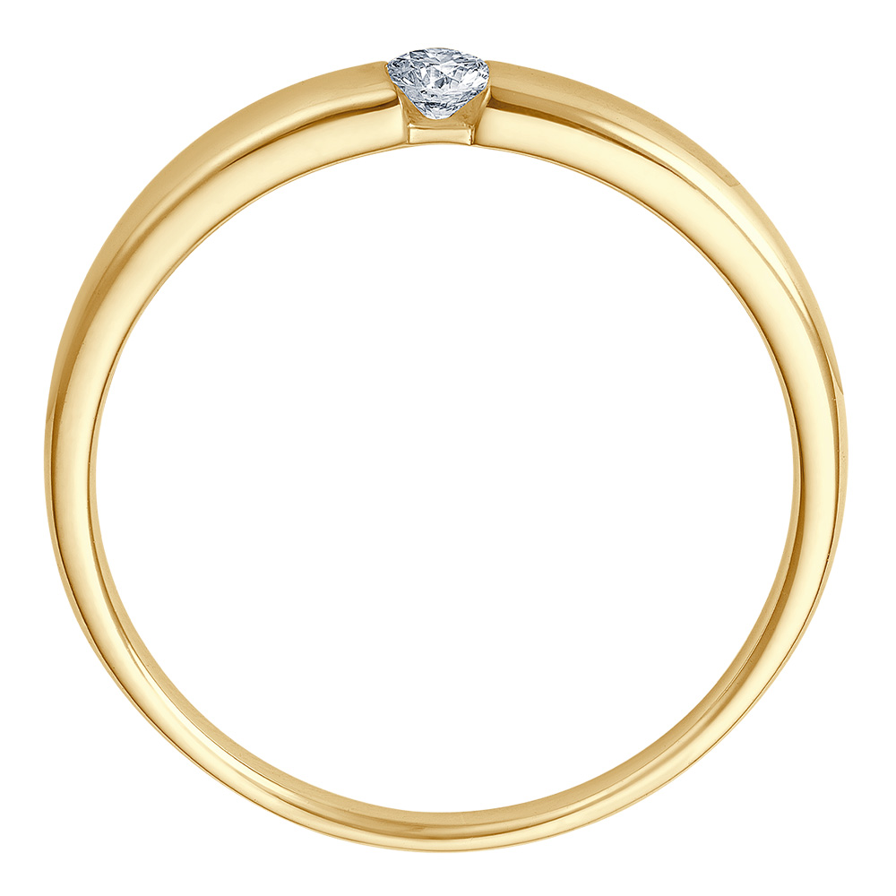bella luce Solitaire Ring Weißgold Brillant 0.090 ct. w/si, stehend, stehend