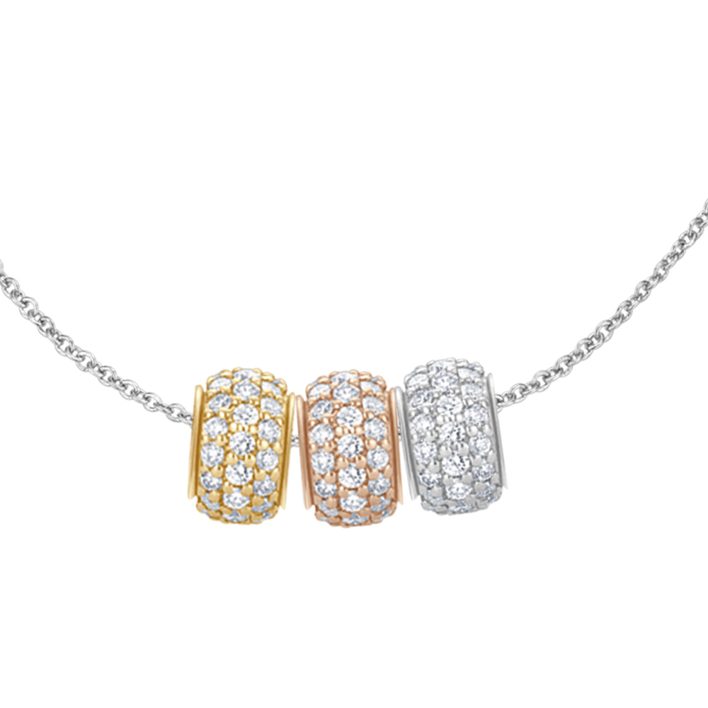 bella luce Halskette mit Diamant-Loop Set Gold 585 Brillant 0.450 ct.