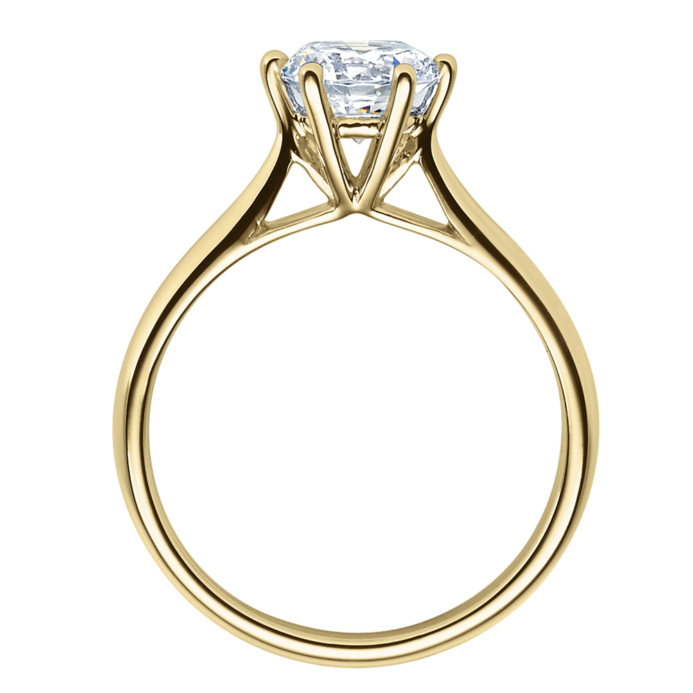 Rubin Verlobungsring 18007 Gelbgold Solitär Ring