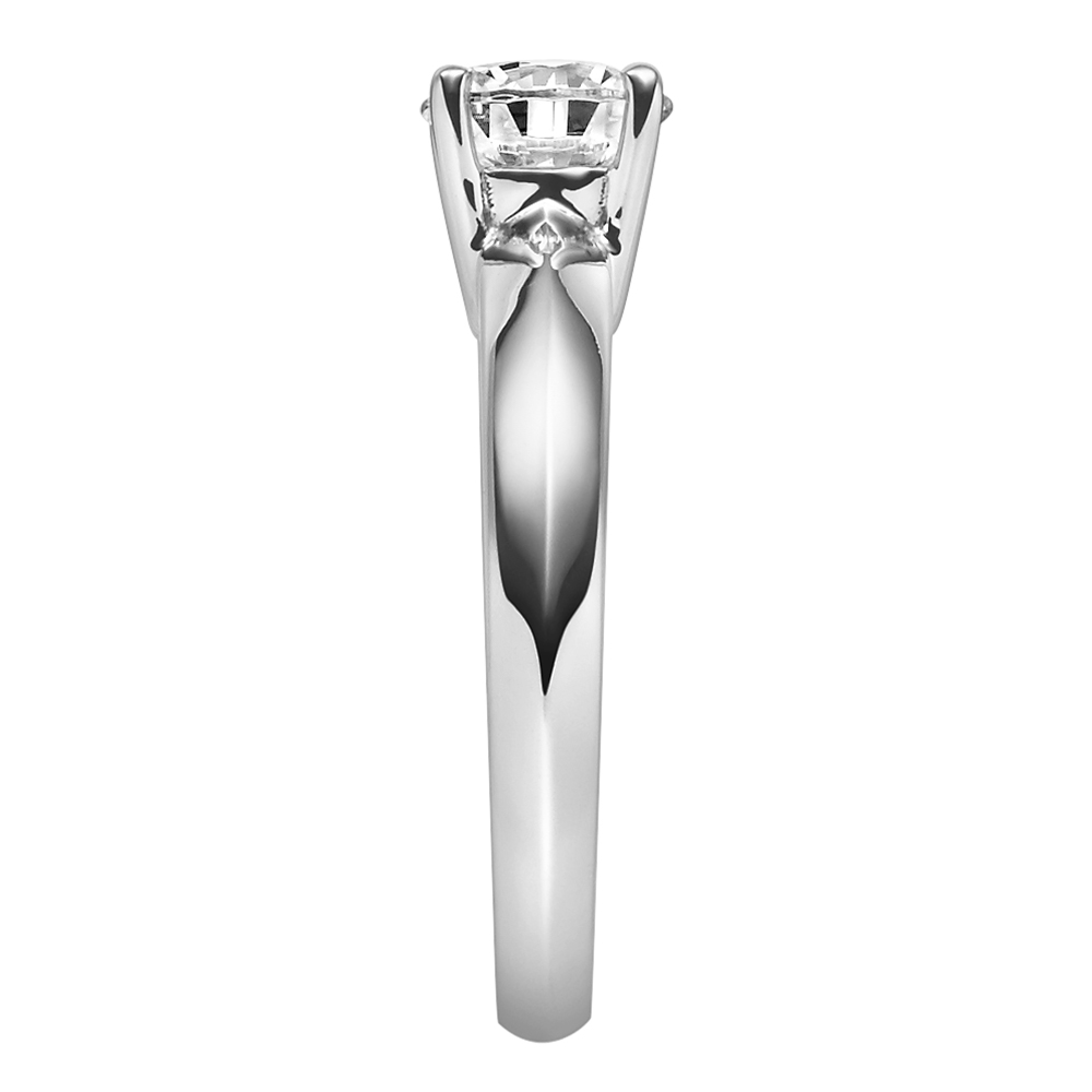 Rubin Verlobungsring Silber Solitär Ring 18004 seitlich