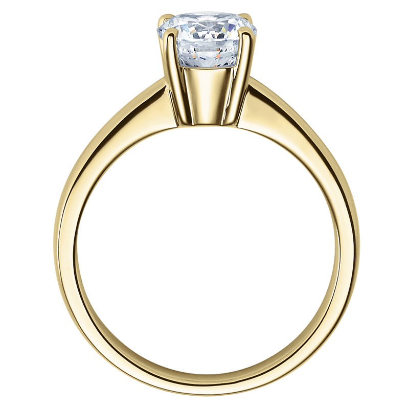 Rubin Verlobungsring 18008 Gelbgold Solitär Ring stehend