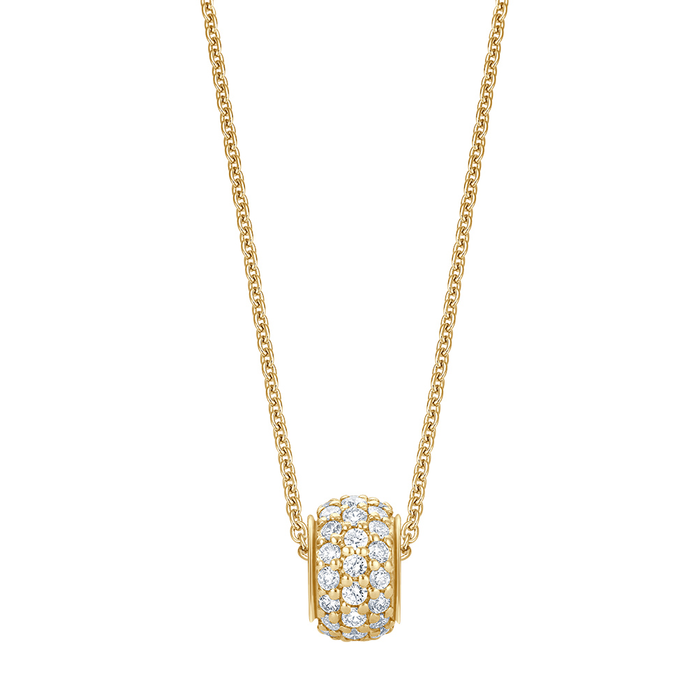 bella luce Halskette mit Diamant-Loop Gelbgold 585 Brillant 0.150 ct.