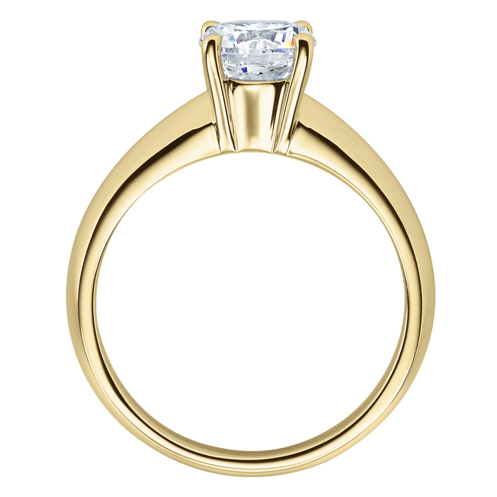 Rubin Verlobungsring Gelbgold Solitär Ring 18004 stehend