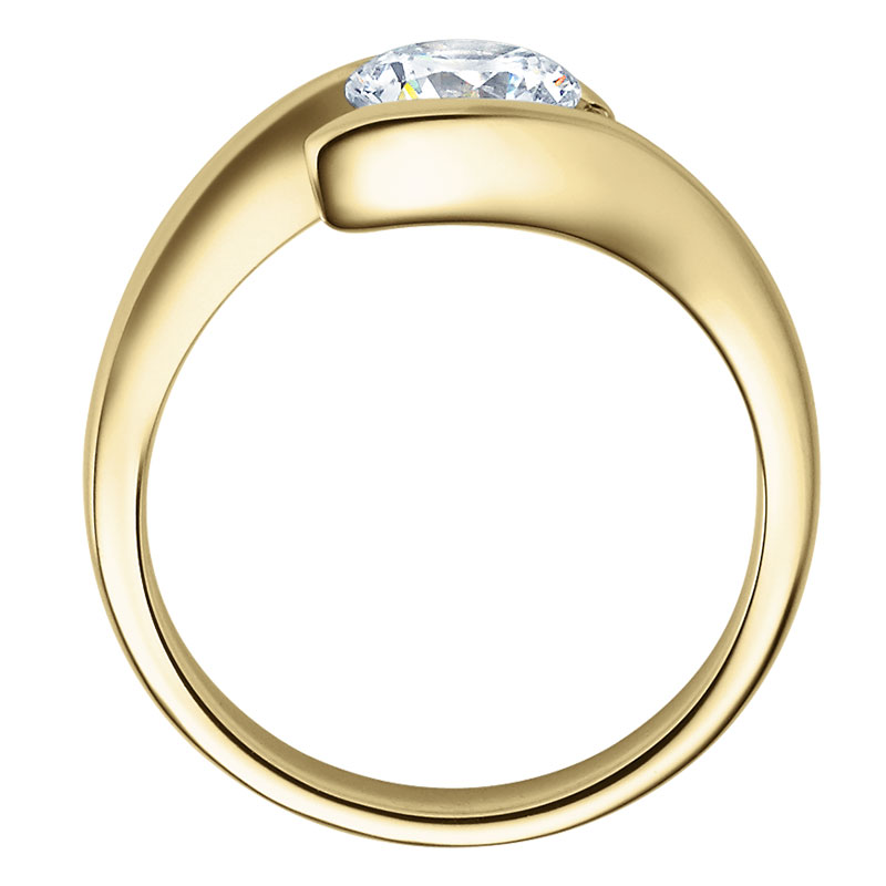 Rubin Verlobungsring 18015 Gelbgold Solitär Ring stehend